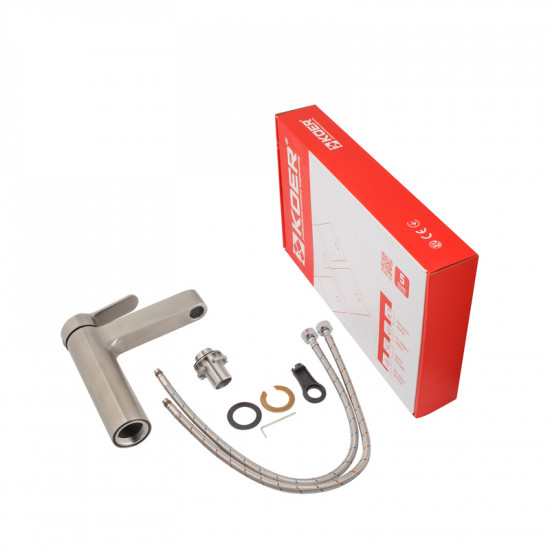 Змішувач для умивальника Koer KI-10016-02 (з нерж. сталі) (Колір нерж) (KR4789)