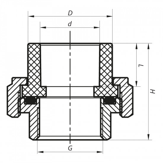 Згин-американка ВР 25x3 / 4F PPR Koer K0130.PRO (KP0165)