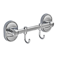 Вішалка для рушників у ванну з 2-ма рухомими гачками Zerix AFB-0115-2 (ZX5050)