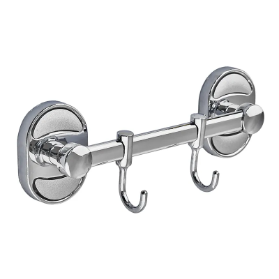 Вішалка для рушників у ванну з 2-ма рухомими гачками Zerix AFB-0115-2 (ZX5050)