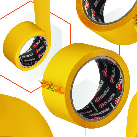 Клейка стрічка Polax скотч пакувальний, жовтий 45мм х 60м (101-118) Клейка стрічка Polax скотч пакувальний, жовтий 45мм х 60м (101-118)