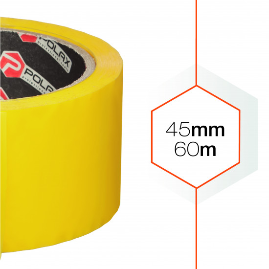 Клейка стрічка Polax скотч пакувальний, жовтий 45мм х 60м (101-118) Клейка стрічка Polax скотч пакувальний, жовтий 45мм х 60м (101-118)