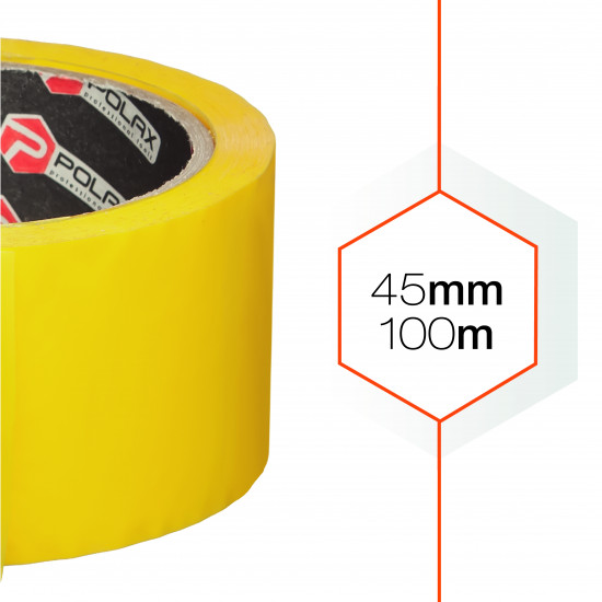 Клейка стрічка Polax скотч пакувальний, жовтий 45мм х 100м (101-119)