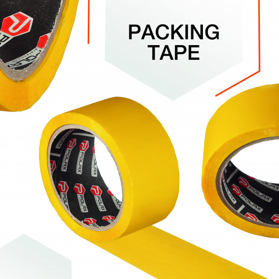 Клейка стрічка Polax скотч пакувальний, жовтий 45мм х 100м (101-119)