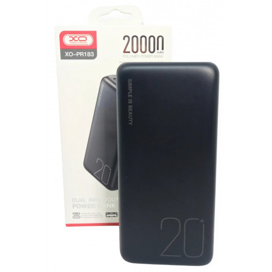 Повербанк XO PR183 20000 mAh, черный