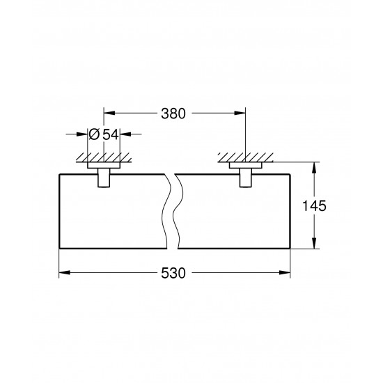 Полиця для ванної кімнати скляна Grohe Essentials New (40799001)