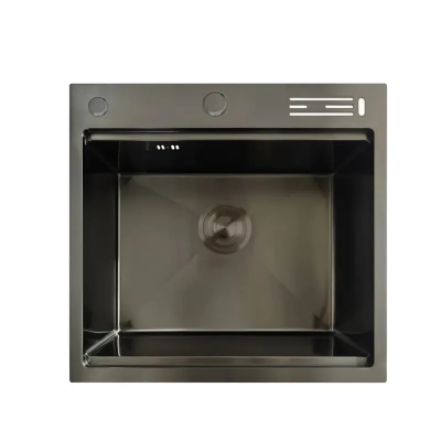 Мойка Mixxus MH5050-SK Nano-Black с н.ст.зи ступенькой для сушилки, с подст.под ножи(графит) (MX1940